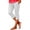 White, variant on Hueook Capri Pants for Women Yoga Women's Mid- -Pocket Solid Color Lace Leggings for Summer White XL