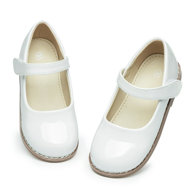 HsdsBebe Toddler Girls Dress Shoes Mary Jane Bowknot Soft Sole Princess Shoes for Little Kids