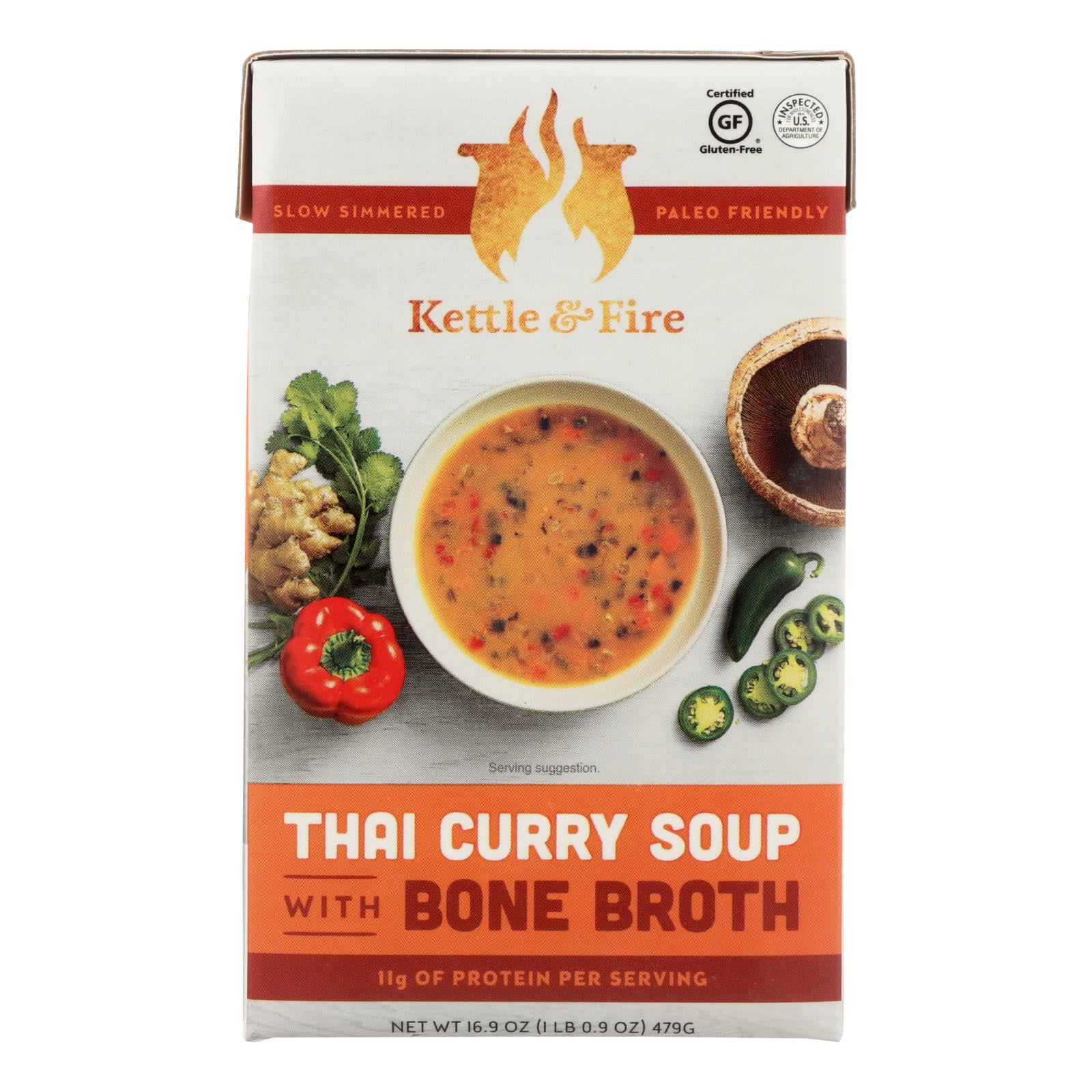 Kettle And Fire Thai Curry Soup With Bone Broth Case of 6 16.9 OZ