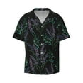 thumbnail image 6 of Kdxio Men's Hawaiian Shirt for Men Short Sleeve Shirt Lavender Flowers Summer Casual Holiday Beach Button Down T-Shirts, 6 of 7