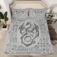 thumbnail image 2 of Castle Fairy Boys Girls Magical Dragon Bed Sheets,Gothic Style King Sheets, 2 of 7
