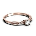 thumbnail image 2 of Infinity Loop 0.50 Carat Round Cut Diamond Moissanite Engagement Ring, Twisted Wedding Band in 925 Sterling Silver With 18k Rose Gold Plating, Gift For Her, Dainty Promise Ring, Anniversary Gift, 2 of 3