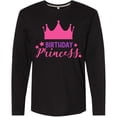 thumbnail image 3 of Inktastic Birthday Princess, Crown, Stars - Pink Purple Long Sleeve T-Shirt, 3 of 5