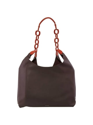 BURBERRY Burberry Nova check plaid shoulder bag PVC leather beige dark  brown tea red
