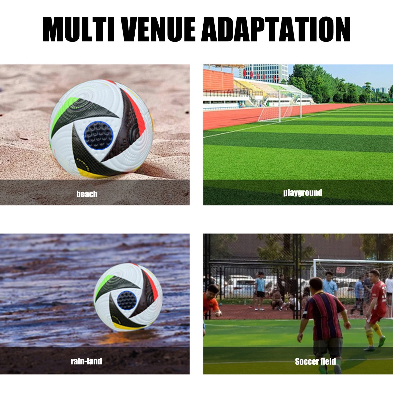 BIBABLYKE Professional Offical Size 5 Soccer PU Seamless Wear Resistant Football Outdoor Sports Training Game Football Enduring