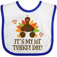 thumbnail image 3 of Inktastic 1st Turkey Day Thanksgiving Boys or Girls Baby Bib, 3 of 4