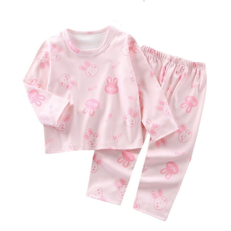 

Generic Kids Christmas Pajamas Boys and Girls Fall and Winter Cartoon Fall Clothing Fall Pants Warm Pajamas Homewear Long Sleeve Toddler Snowman Xmas Pjs Clothes (18-24 Months Pink)