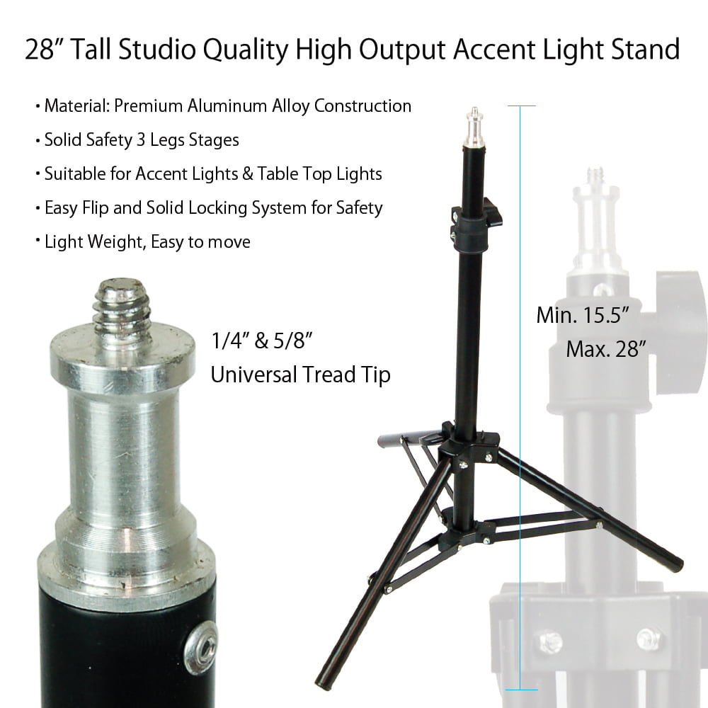 Phot-R 2x 125W Photo Studio 33" Umbrella Continuous Lighting Stand Bulb Dish Kit 