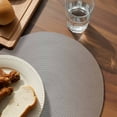 thumbnail image 3 of Brown Gray Ombre Round 13 Inch Placemats Set of 8, Modern Gradient Abstract Art HeatResistant Non Slip Place Mats for Dining Table, Wipeable Braided Kitchen Table Mats for Housewarming, 3 of 9