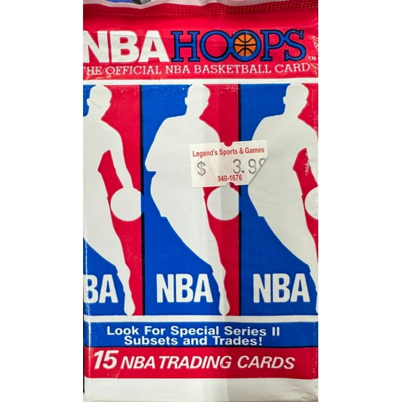 1990/91 NBA Hoops Basketball Series 2 Wax Pack