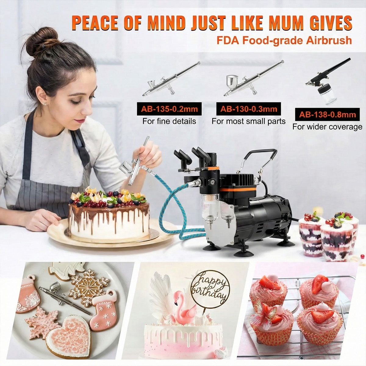 Expert Airbrush Kit with Compressor, Multi-Use Dual-Action Gravity Airbrush System
