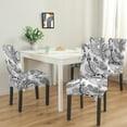thumbnail image 2 of Colorful Retro Ethnic Paisley Dining Chair Covers 4 Pack with Vintage Floral Pattern Decorative Artistic Stretch Slipcovers Removable Seat Protector for Chic Home and Dining Areas, 2 of 7