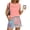 Pink, variant on 2 Piece Short Sets for Women Summer Vacation Outfits Cap Sleeve Tops and Floral Wide Leg Shorts Set, M