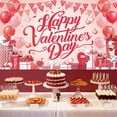 thumbnail image 4 of Valentine's Day Garage Door Banner Cover 70.87x45.28 ft, Happy Valentine's Day Backdrops Decorations Large Photo Background for Bridal Shower Wedding Anniversary Party, Hearts Curtain Party Supplies, 4 of 4