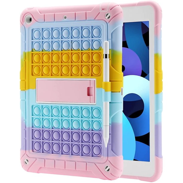 Funda para iPad de 8.ª/7.ª generación (funda para iPad 10.2 2020/2019) Push Pop Fidget Funda para iPad Funda protectora contra caídas a prueba de golpes con soporte para lápiz Kickstand debería