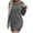 Gray, variant on Elainilye Fashion Women Dress Round Neck Spring Solid Color Long Sleeve Dress with Pocket Hooded Dress,Black