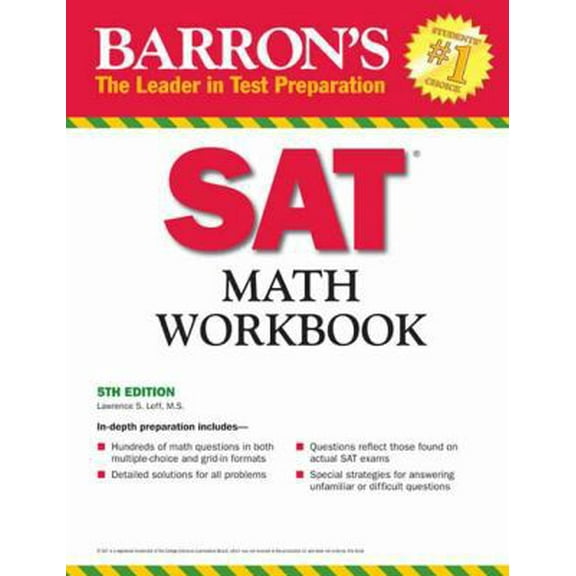 Pre-Owned Barron's SAT Math Workbook, 5th Edition (Paperback) 9781438000282
