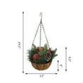 thumbnail image 3 of Flora Bunda Artificial Christmas Plant w/ Hanging Basket, 3 of 5