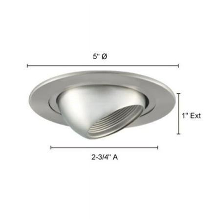 Jesco Lighting  Adjustable Eyeball Trim- Chrome
