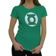 thumbnail image 1 of Green Lantern T-shirt Femme Symbole Vert Foncé Vieilli - Grand, 1 of 7