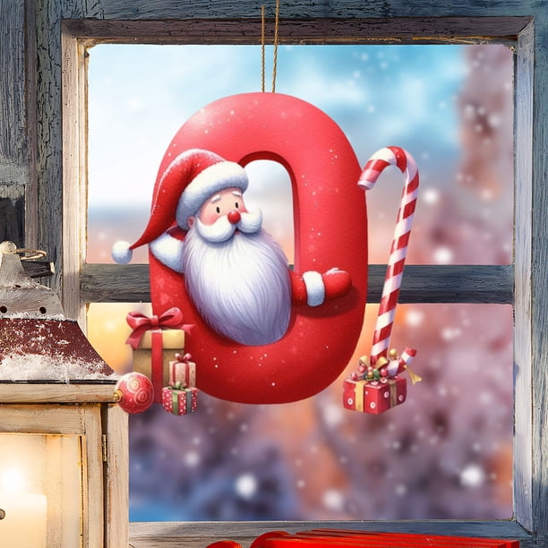 Adornos navideños, adornos navideños, regalos navideños, letras colgantes, decoración de acrílico, árbol de Navidad plano, decoración para fiestas en el hogar, colgante de regalo, letra plana de acríl