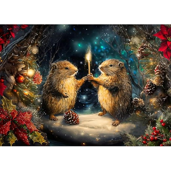 DIY 5D Diamond Painting Kit (For Adults) Diamond Painting "Animals" - Full Diamond Crystal Rhinestone Embroidery Craft Kit, Can Be Used as Gift, Wall Decoration