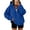 Royal Blue, variant on Zip Up Hoodie Women Oversized Zip Up Y2K Hoodies Casual Long Sleeve Sweatshirts Fall Spring Track Jackets Navy M