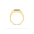 thumbnail image 4 of 10kt Yellow Gold Mens Round Diamond Cluster Ring 1/3 Cttw, 4 of 4