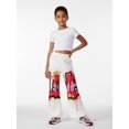 thumbnail image 3 of 7-8Y Girls Colored Flared Pants Digital Print Trousers Slim-Fit Wide Leg Flare for Spring Summer Autumn, 3 of 6