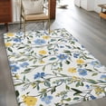 thumbnail image 2 of 4'x6' Area Rugs, Blue Yellow Floral Spring Indoor Outdoor Area Rug for Living Room Bedroom, Summer Botanical Pastoral Green Washable Bathroom Rugs Kitchen Floor Carpet Mats Home Decor Aesthetic, 2 of 8
