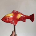 thumbnail image 3 of 3pcs Koi fish decor garden, garden koi fish resin statues, a series of fish statue (red), 3 of 3