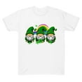 thumbnail image 4 of Ounisa St Patricks Day Shirt Women V Neck Funny St Paddys Day T-Shirt Irish Shamrock Gnomes Heart Graphic Short Sleeve Clover Tee, 4 of 5