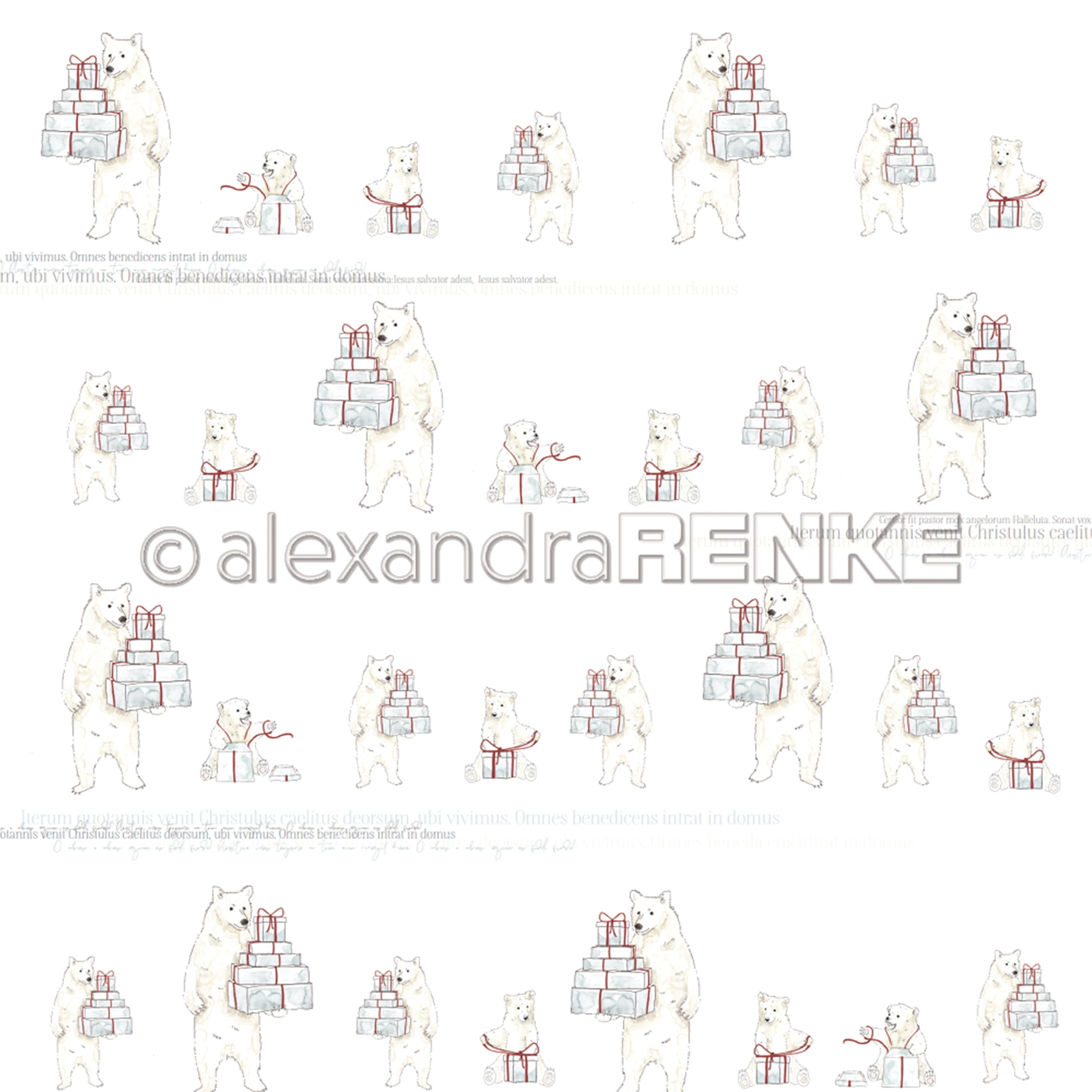 Alexandra Renke Lena/'s Christmas Design Paper 12/"X12/"-Turtles With Gifts Rapport