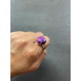 thumbnail image 2 of Purple Copper Turquoise Ring, 925 Sterling Silver Rings Cabochon Stone Ring, 2 of 9