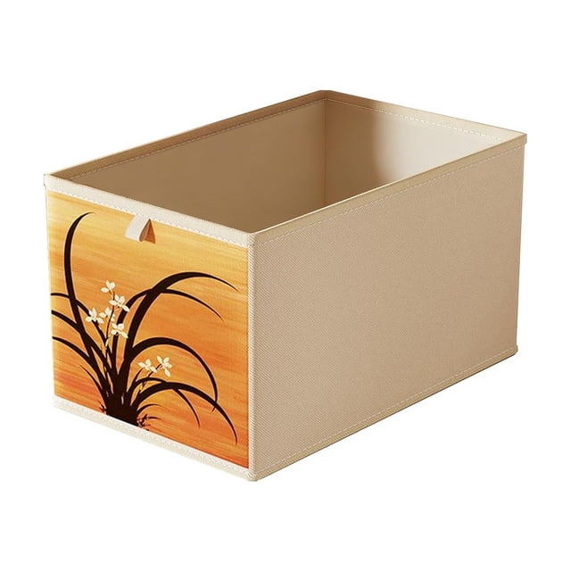 Boîte de Rangement Pliable 30 cm x 24 cm x 17 cm Imperméable et Résistante à l'Usure en Polyester avec Planches Intérieures en PP et Poignée Intégrée