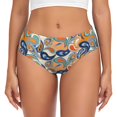 thumbnail image 1 of Fotbe Fashionable Paisley Calzones Estampados para Mujer – Ropa Interior de Algodón, Cómoda, Suave y Elástica-XX-Large, 1 of 6