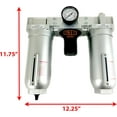 NPT SUPER DUTY Compressed Air In Line Filter Regulator Lubricator Oiler