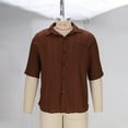 thumbnail image 4 of pstuiky camisetas de hombre, Camiseta deportiva informal de cuello redondo y color liso para hombre, lavada y desgastada camisetas de hombre l, 4 of 8