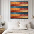 thumbnail image 4 of Farmhouse Orange Blue Yellow Wall Art Painting on Canvas, Vintage Wood Country Canvas Art Home Prints Wall Art Framed Modern Artwork for Living Room Bedroom Wall Decor 12x12in, 4 of 9