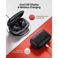 thumbnail image 3 of Bluetooth Headphones Wireless Earbuds 80hrs Playtime Wireless Charging Case Digital Display Sports Ear Buds with Earhook Deep Bass IPX7 Waterproof Over-Ear Earphones for TV Phone Laptop Black, 3 of 4