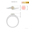 thumbnail image 4 of ANGARA Natural Classic Round Opal Solitaire Bypass Ring in 925 Sterling Silver for Women (Size-5mm) | October Birthstone, Birthday, Anniversary, Jewelry Gift for Women | Natural Opal Ring, 4 of 10