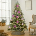 thumbnail image 5 of Taotanxi 16 PK 2.36 Inch (6CM) Large Christmas Ornament Balls for Xmas Tree-4 Style-Hot Pink, 5 of 6
