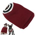 thumbnail image 2 of M Buder Ropa de Punto Chaleco Escolar Cuello en V para Mascotas Perro Gato Conejo Chinchilla Vino Talla XS Invierno 22 cm / 8.6 inches de Largo Diseño Tridimensional y Material Suave, 2 of 9