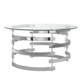 thumbnail image 7 of Weston Home Cleave Cocktail Table, Chrome, 7 of 7
