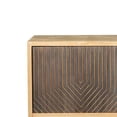 thumbnail image 2 of 60 Inch Sleek Modern TV Media Entertainment Console, 2 Sliding Doors, Brown, 2 of 5