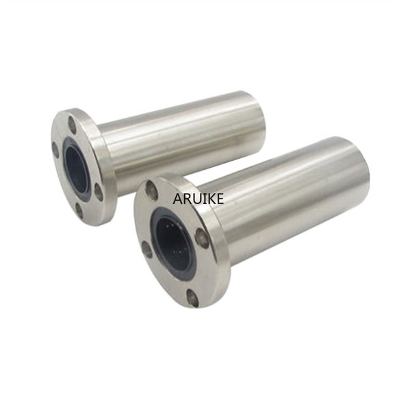 1PCS-6mm/8mm/10mm/12mm L-M-F6LUU/L-M-F8LUU/L-M-F10LUU L-M-F Long Type Series Round Fla-nge Coupling Linear Motion Bearing For Rod Shaft ,Low Friction