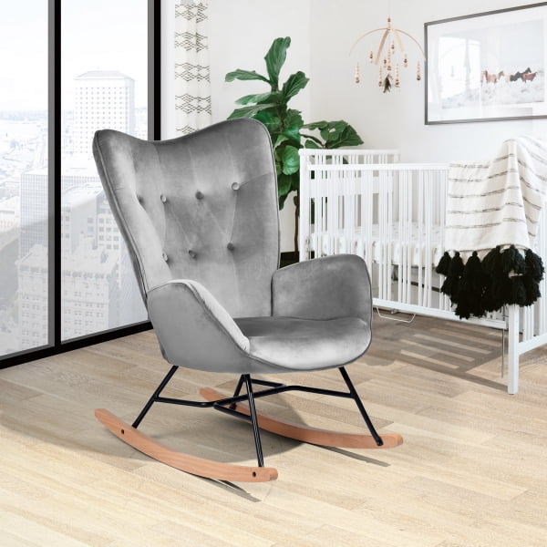 Sillón Relax Reclinable FurnitureR Sofá Individual para Salón Gris Moderno