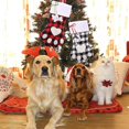 thumbnail image 5 of Paquete de 2 medias navideñas para perros y gatos, 18 medias navideñas con lindas patas grandes a cuadros de búfalo para mascotas, decoraciones navideñas colgantes personalizadas (, 5 of 5