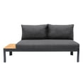 thumbnail image 4 of Portals Outdoor 4 Piece Sofa set in Black Finish with Natural Teak Wood Top Accent, 4 of 6