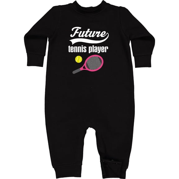 Inktastic Future Tennis Player Sports Baby Fleece Romper